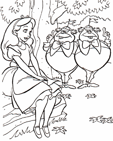 Coloriage Alice au Pays des Merveilles