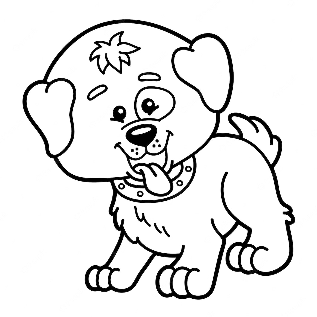 Chien tire la langue