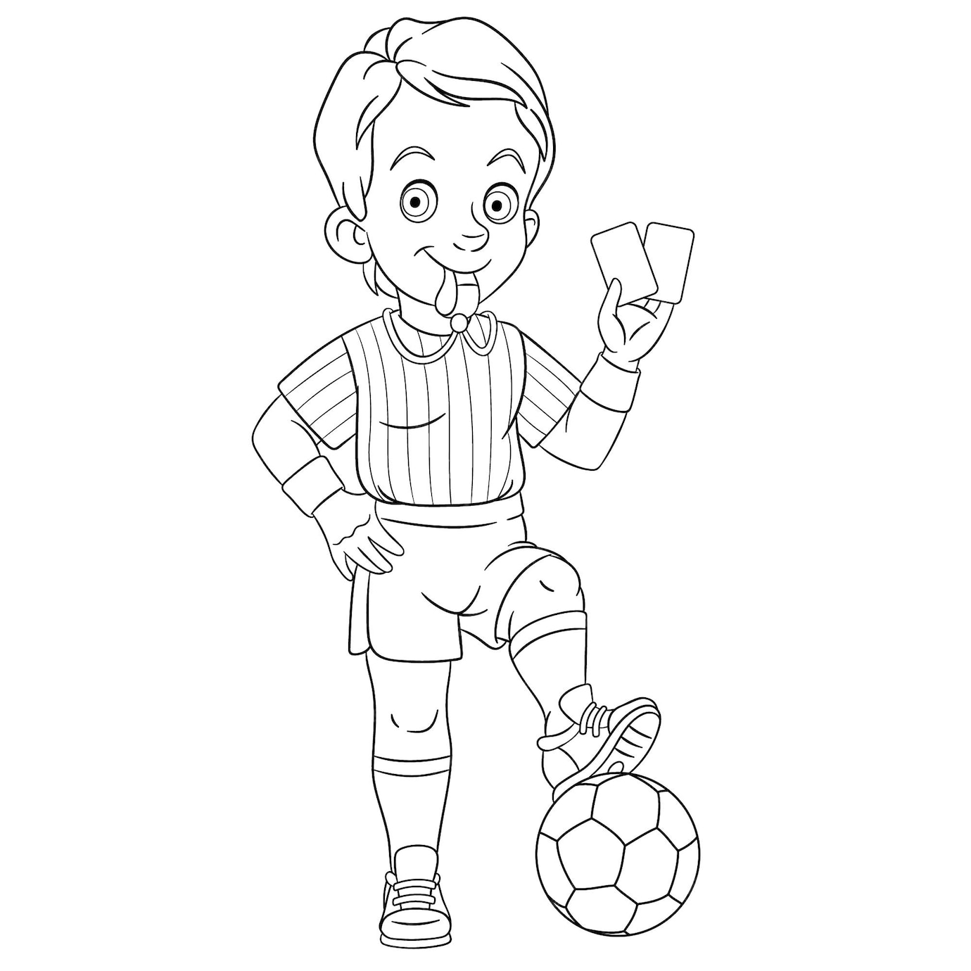 Coloriage arbitre de foot