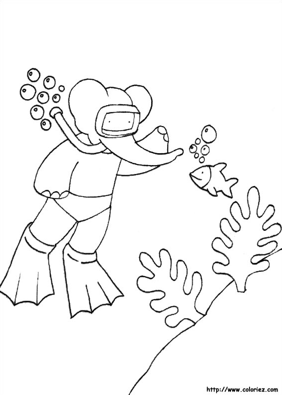 Babar fait de la plongée