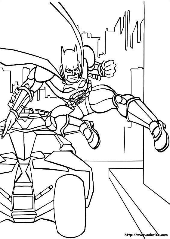 Batman saute de sa Batmobile