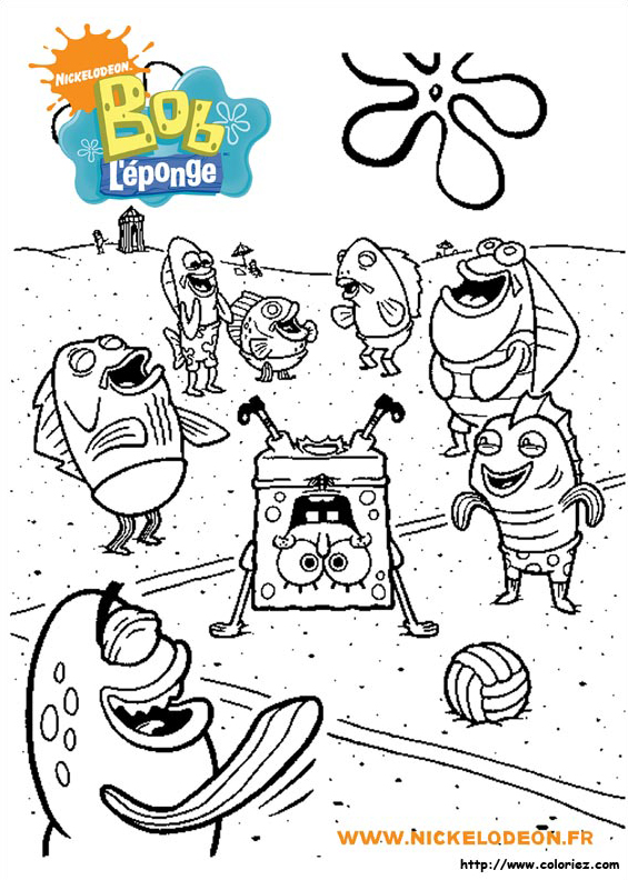 Beach volley de Bob l'éponge