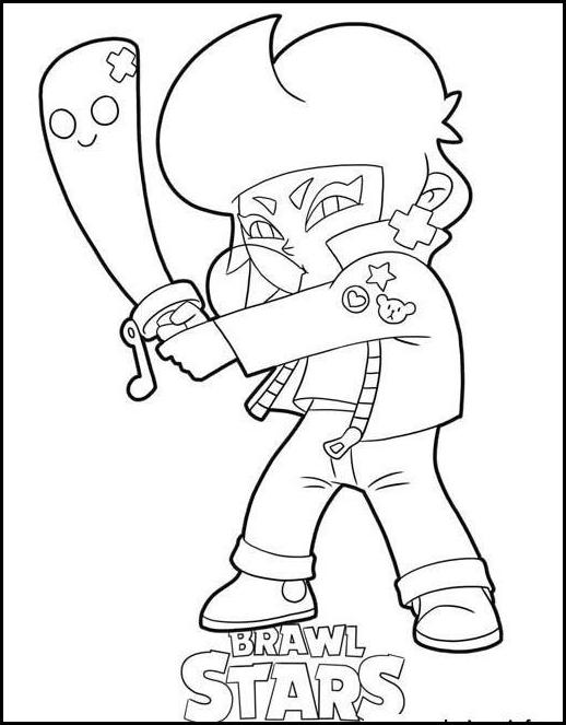 Coloriage Brawl Stars Bibi
