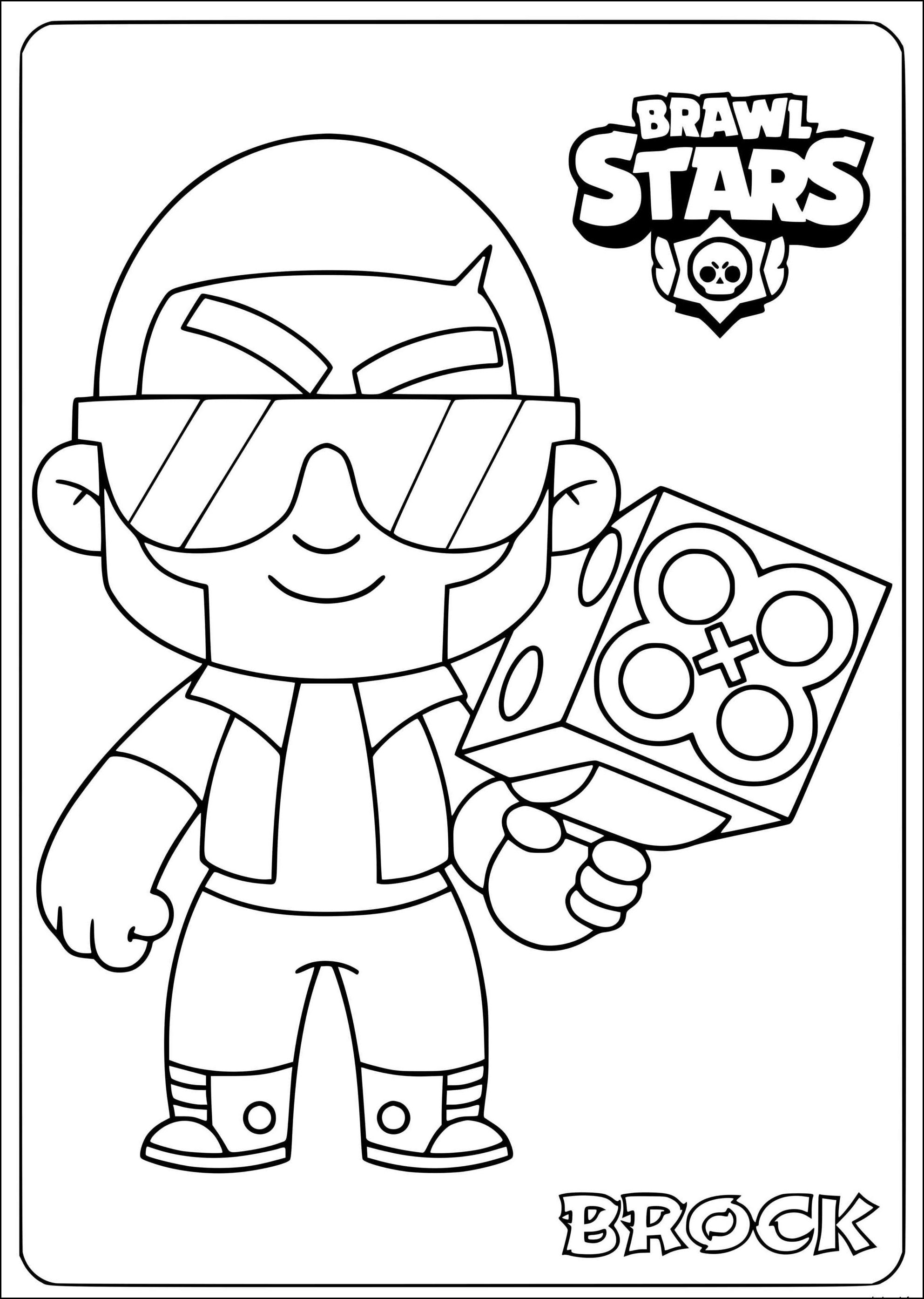 Coloriage Brawl Stars Brock