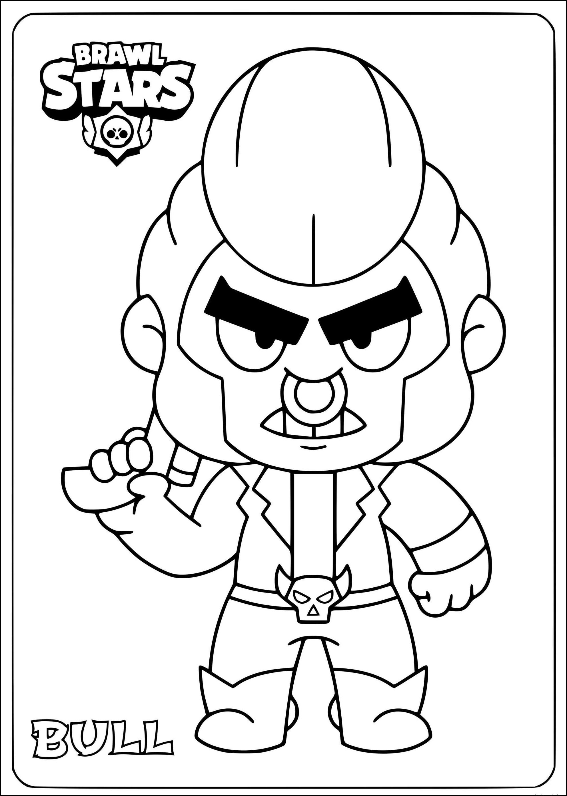 Coloriage Brawl Stars Bull