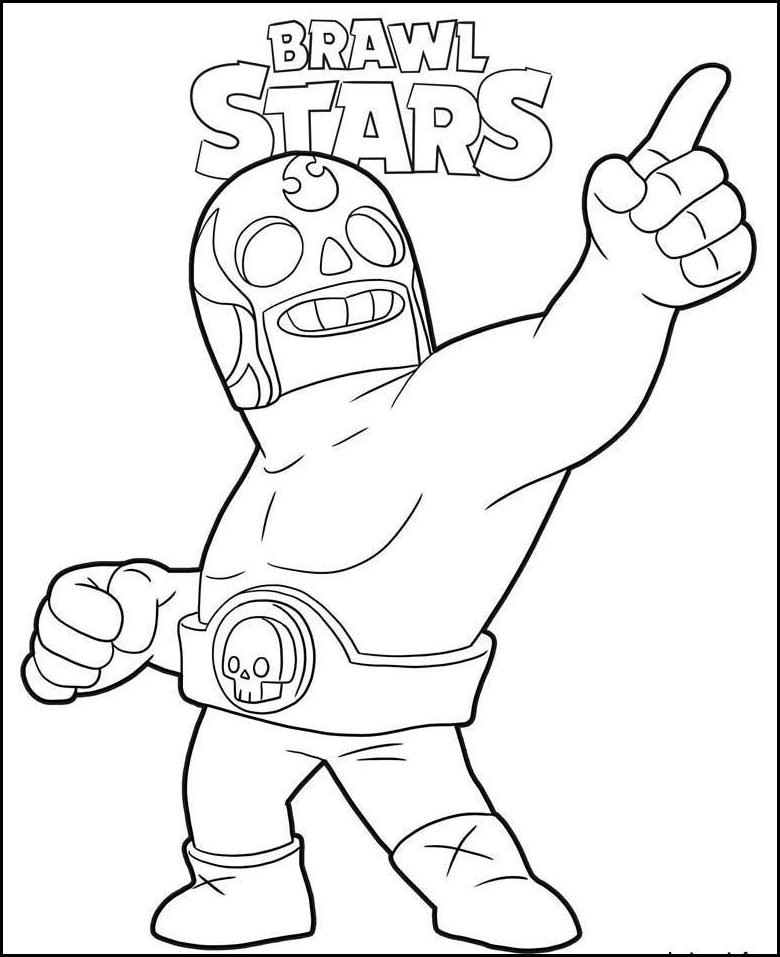 Coloriage Brawl Stars El Primo