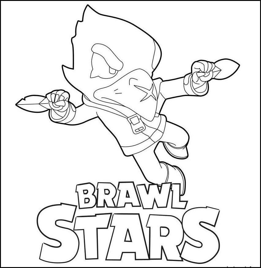 Coloriage Brawl Stars Flying Crow