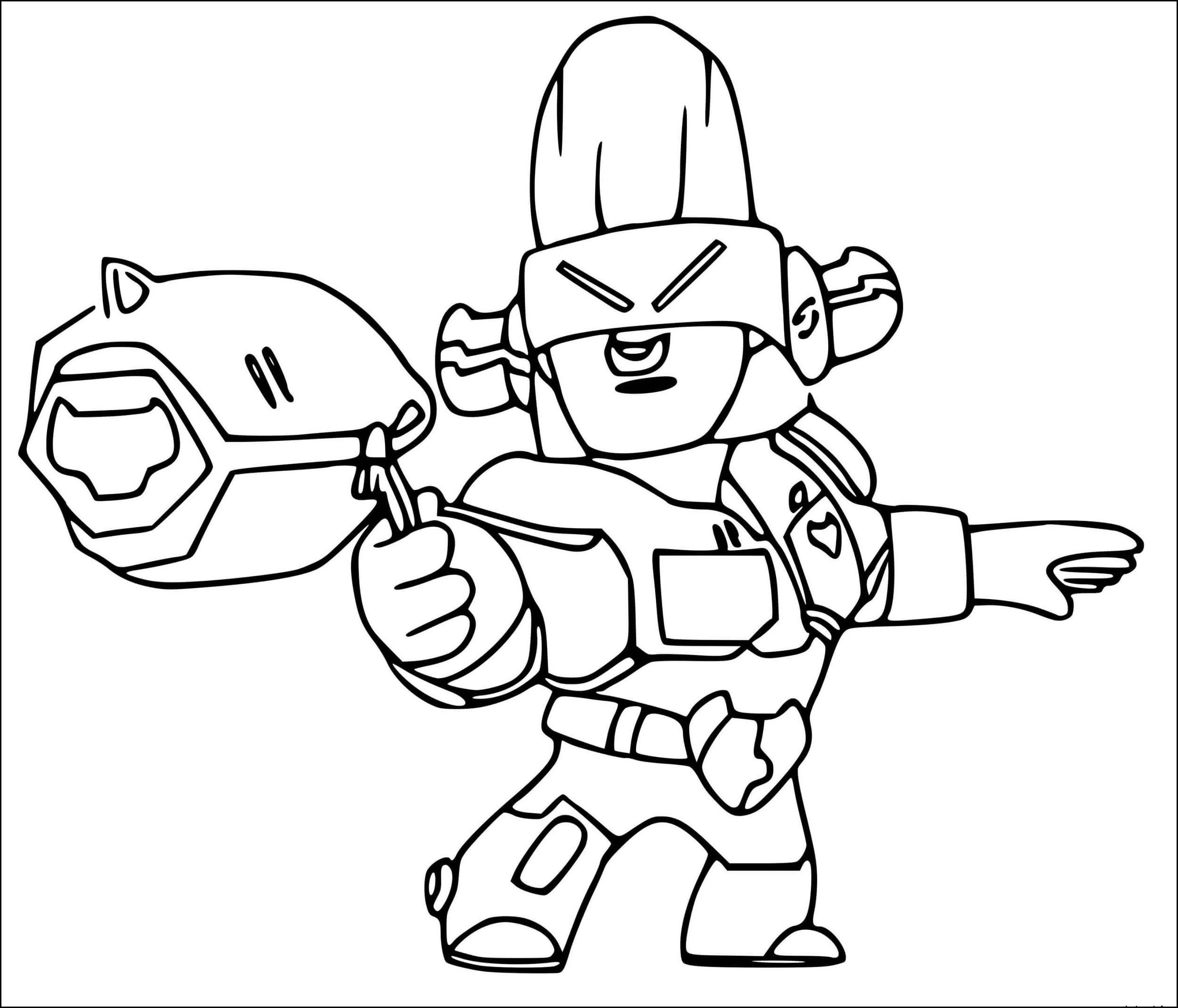 Coloriage Brawl Stars Starr Bull