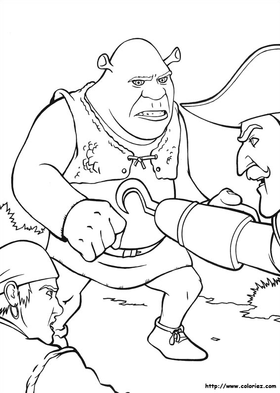 Capitaine Crochet attaque Shrek