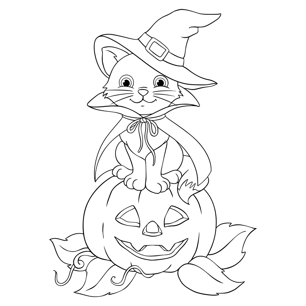 Coloriage Chat D halloween Coloriage Chat D halloween