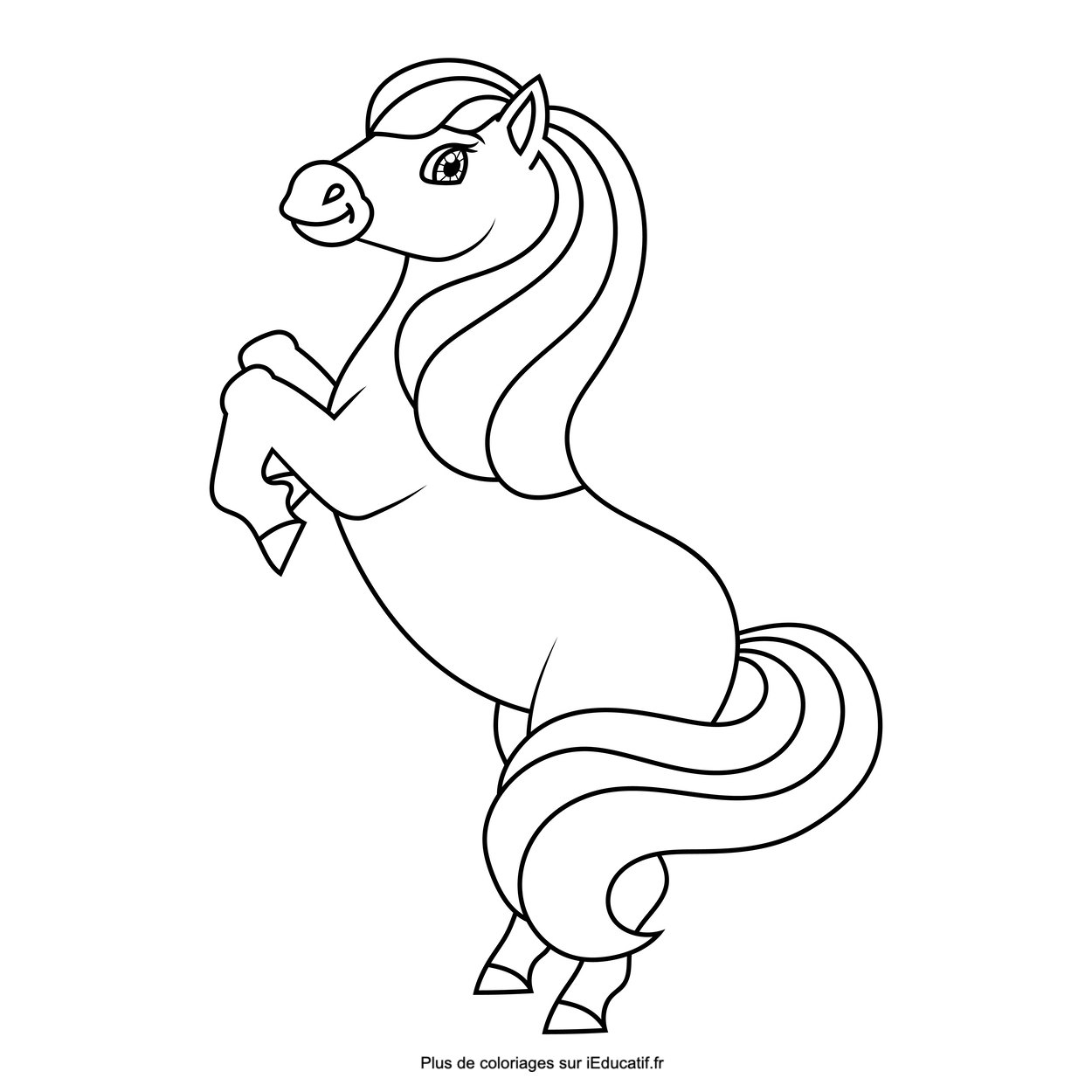 Coloriage Cheval aux grands yeux
