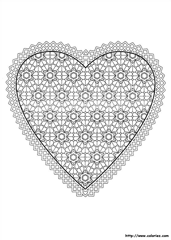 Coeur à  colorier