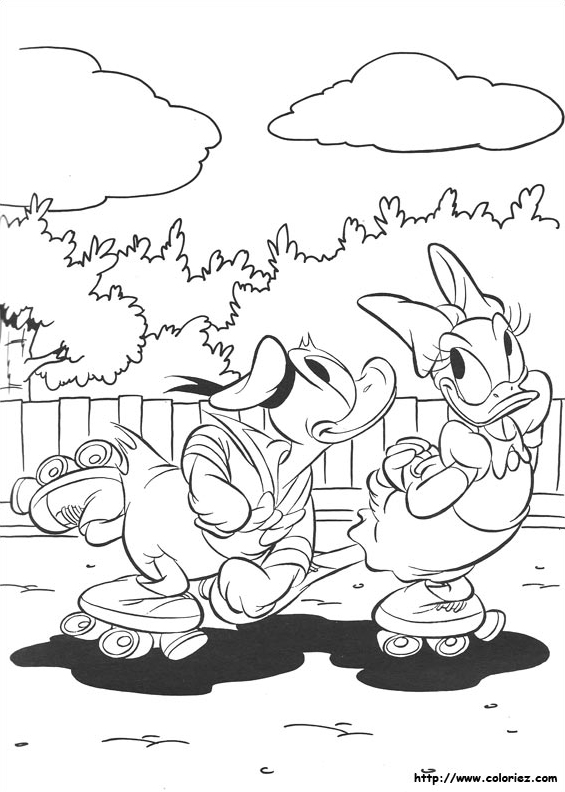 Daisy et Donald en roller