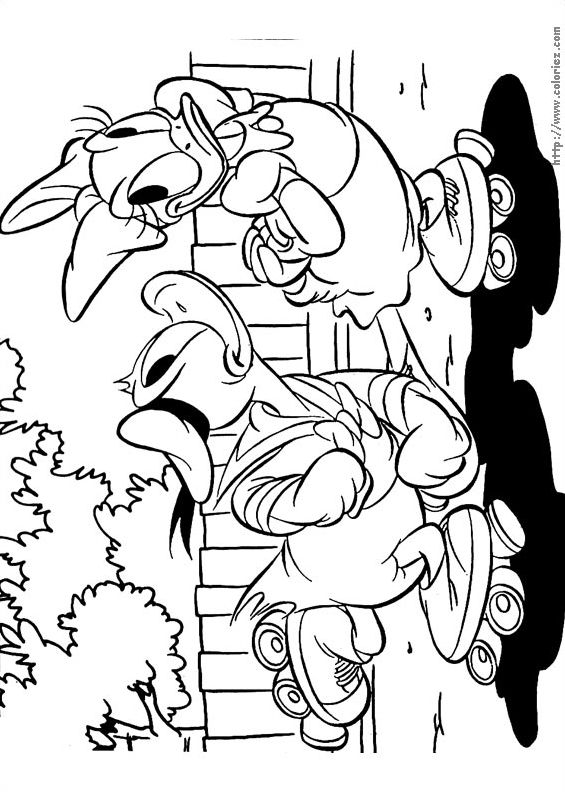 Daisy et Donald en roller