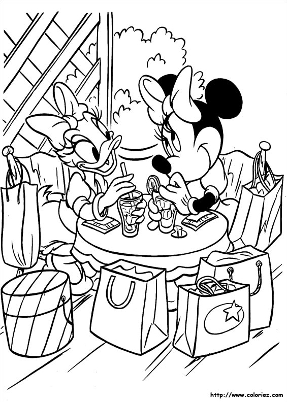 Daisy et minnie au salon de thé