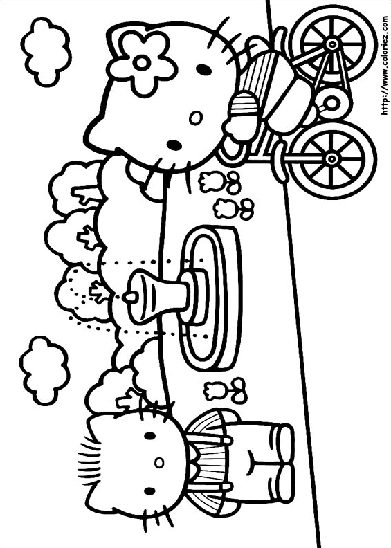 Daniel et Hello Kitty au jardin