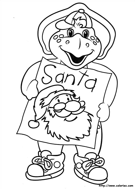 Dessin de Noël de Barney