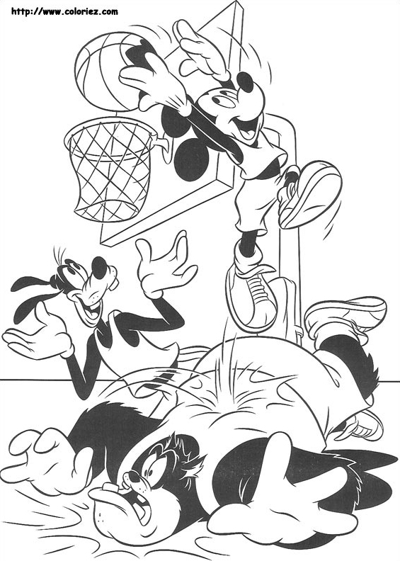 Dingo, Mickey et Pat au basket