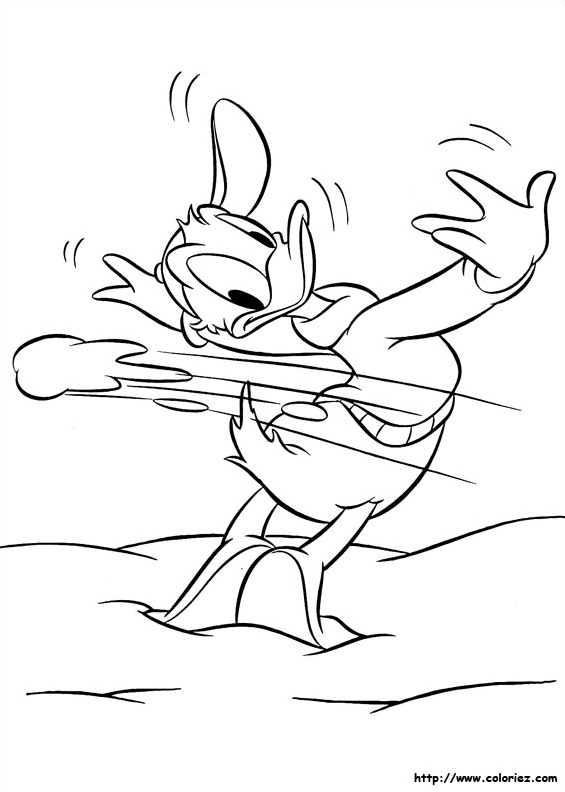 Donald esquive la boule de neige