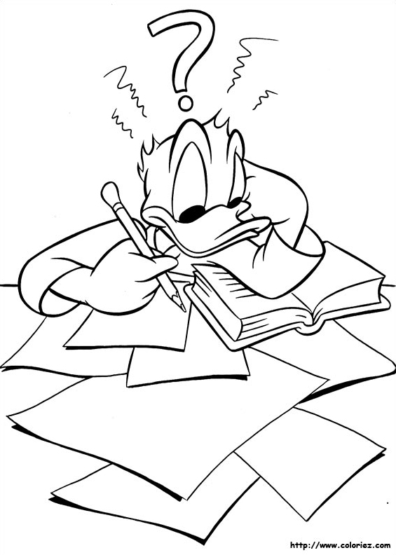 Donald fait ses devoirs