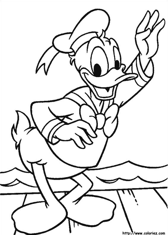 Donald part en mer