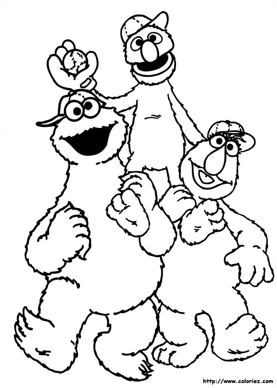 Elmo et ses amis jouent au baseball