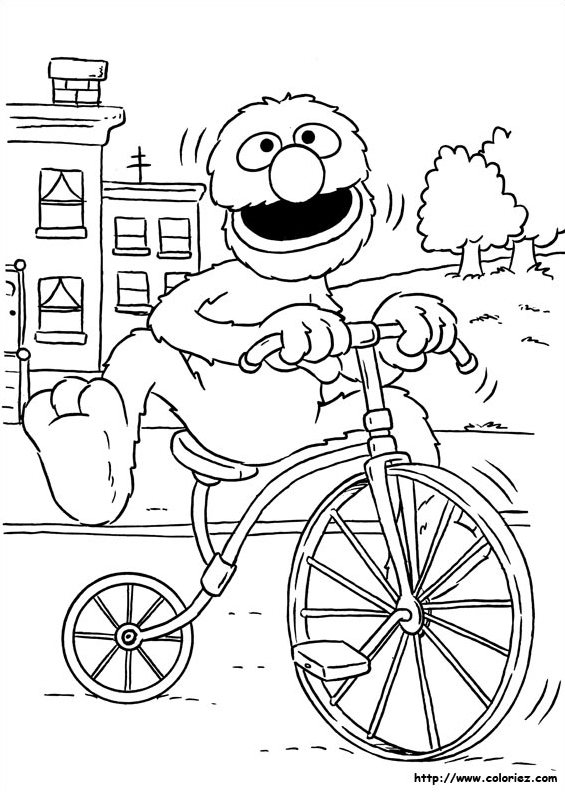 Elmo sur un Grand-bi