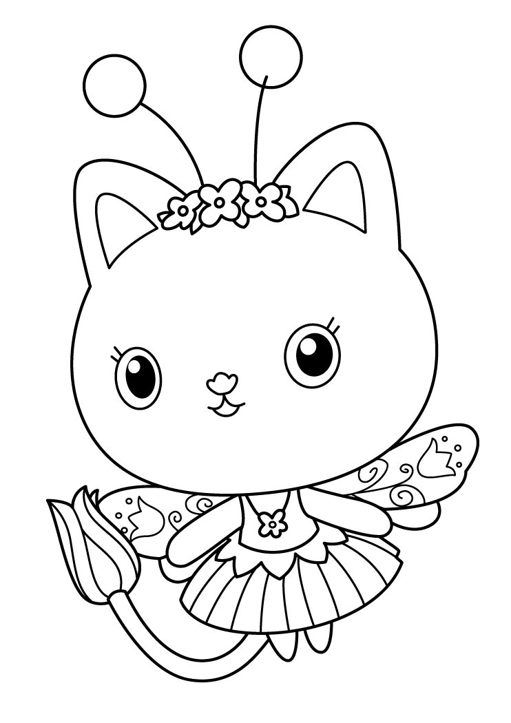 Coloriage Gabby Chat Kitty Fairy
