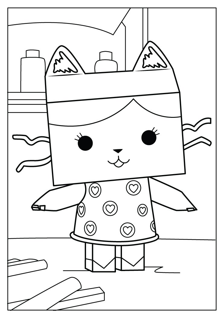 Coloriage Gabby Chat Mama Box