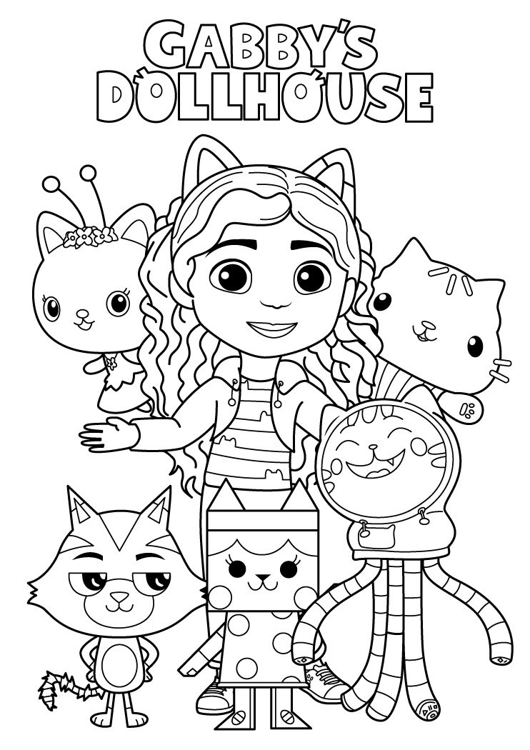 Coloriage Gabby Dollhouse