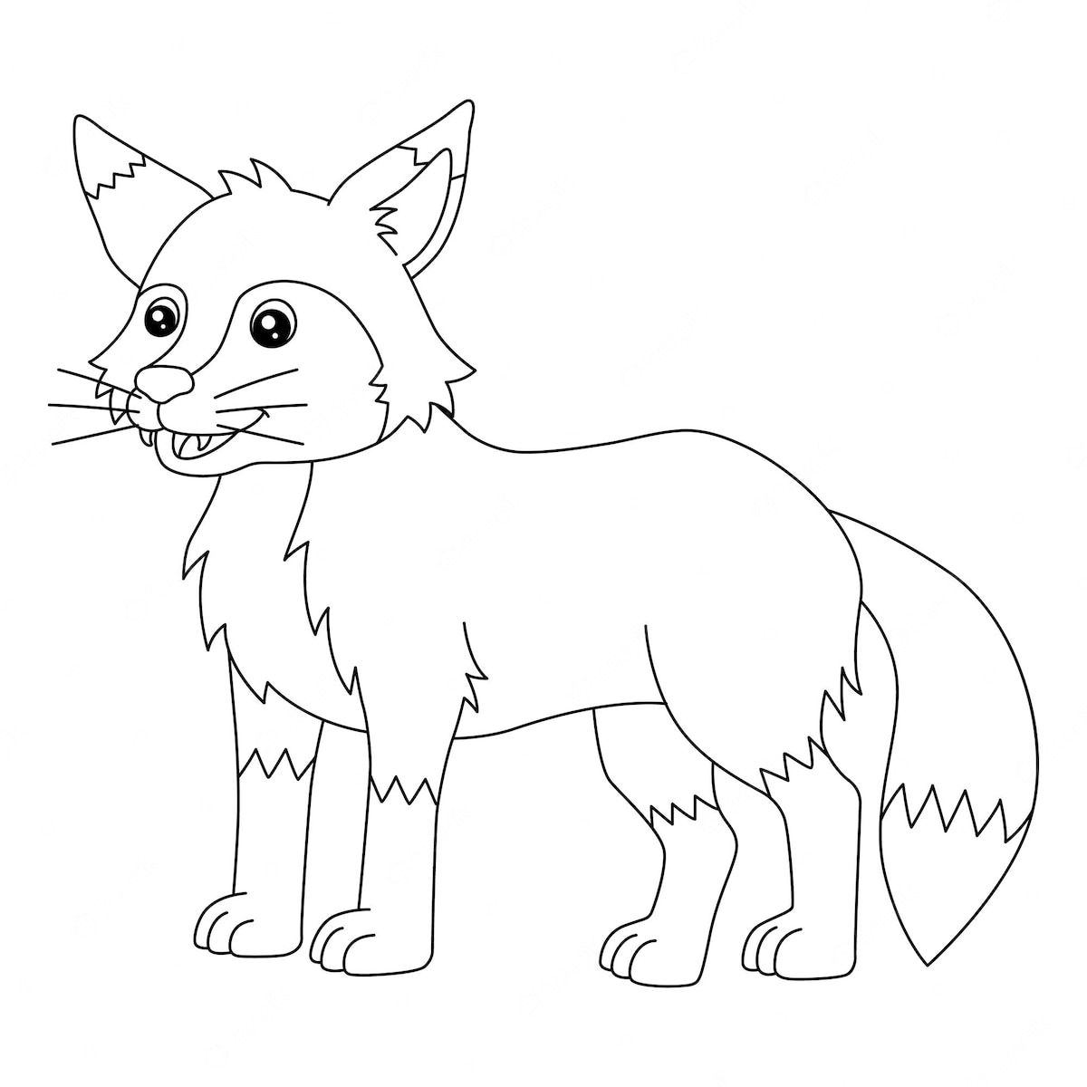Coloriage jeune loup