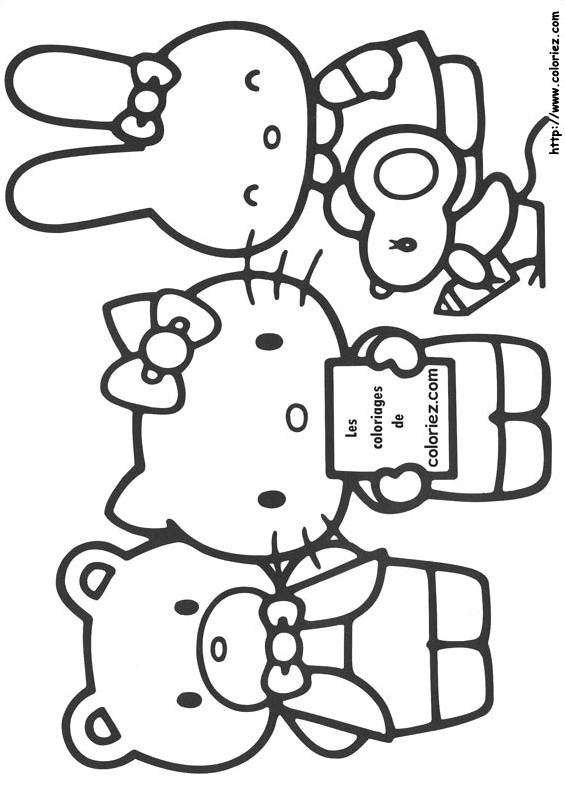 Hello Kitty aime les coloriages