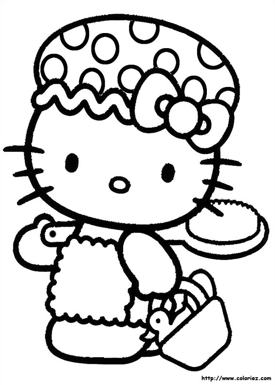Hello Kitty va au bain