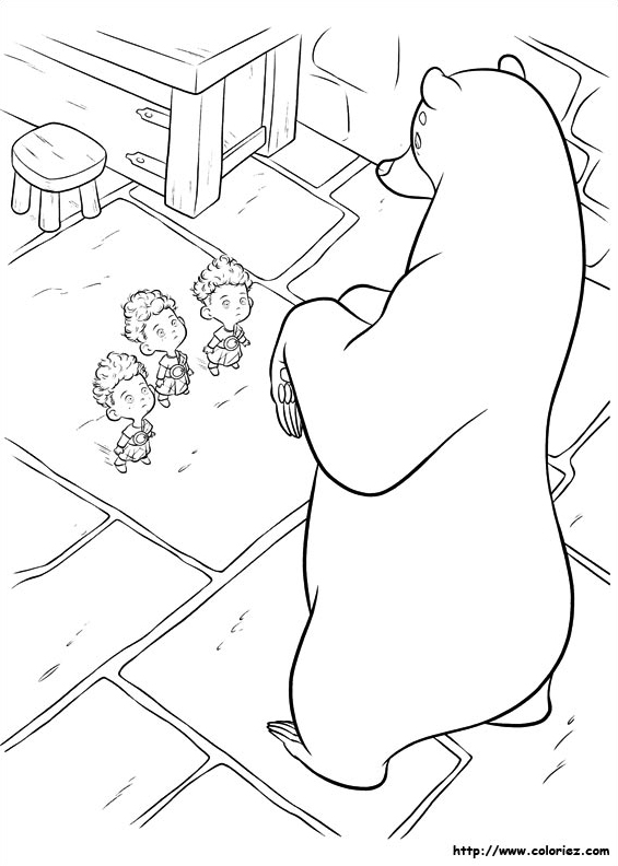 L'ours face aux triplés