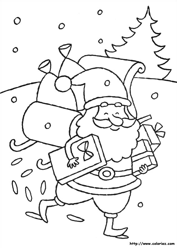 Le père Noël dans la neige