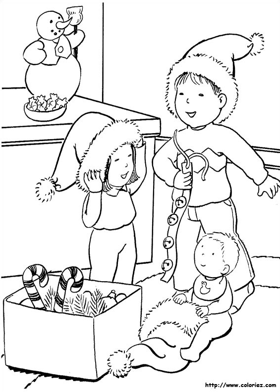 Les enfants préparent Noël