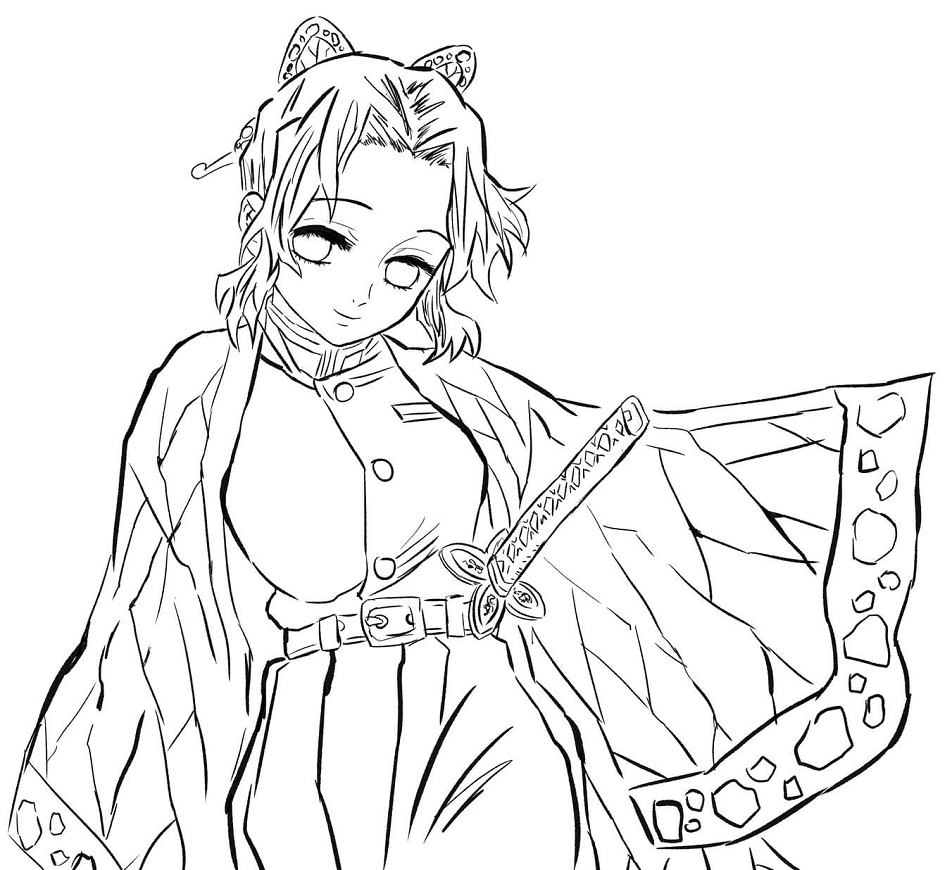 Coloriage Lovely Shinobu Kocho 