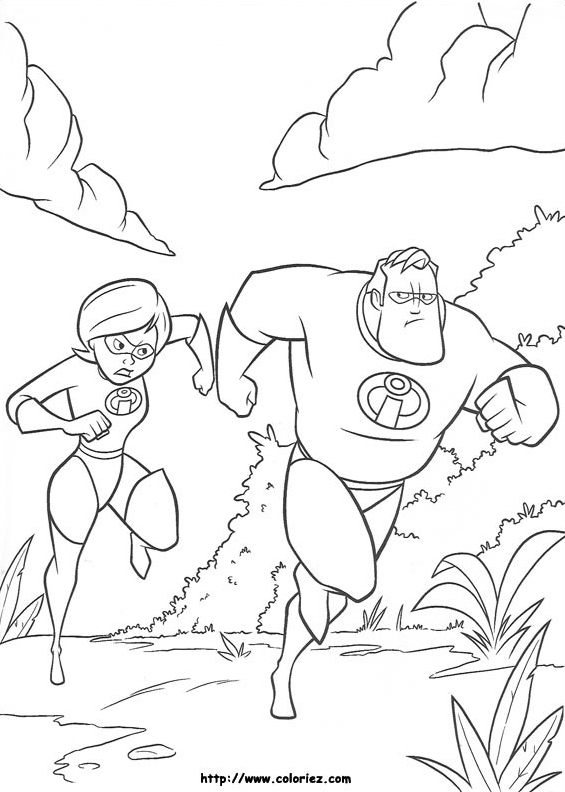 M. Indestructible et Elastigirl courrent
