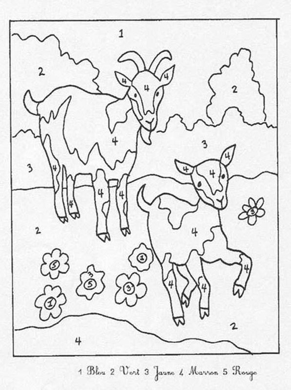 Coloriage magique facile 13