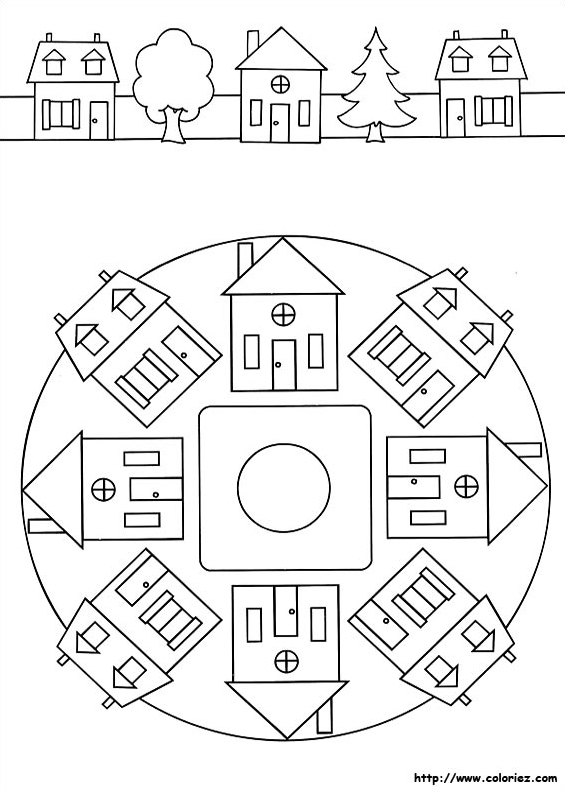 Mandala et frise d'un quartier