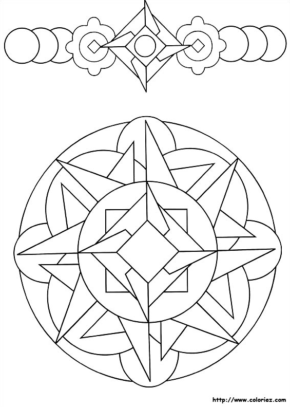Mandala et frise de formes géométriques