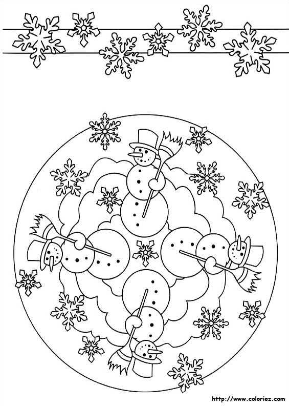 Mandala et frise de l'hiver