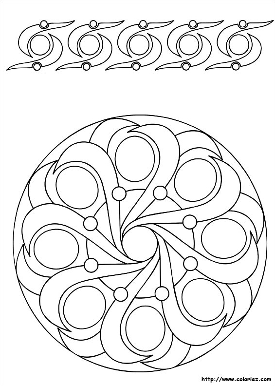 Mandala et frise de vagues