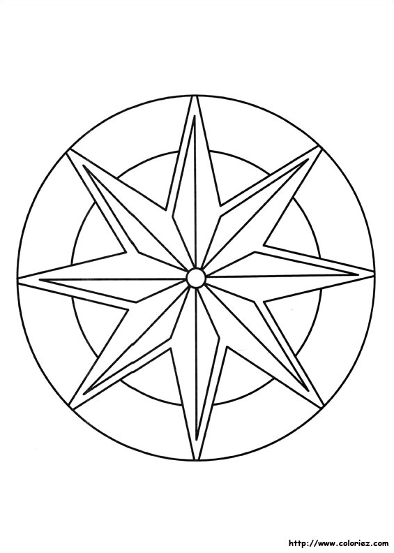 Mandala rose des vents