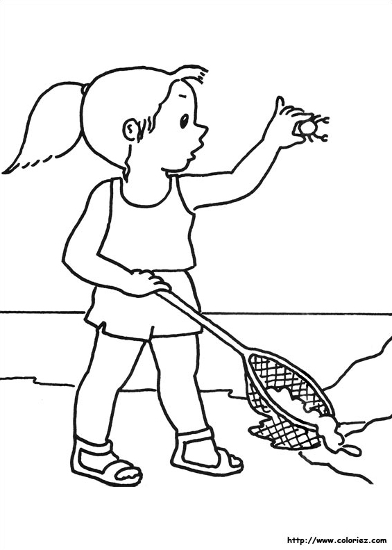 Mimi à  la pèche aux crabes