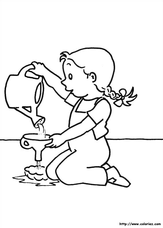 Mimi Cracra met de l'eau par terre