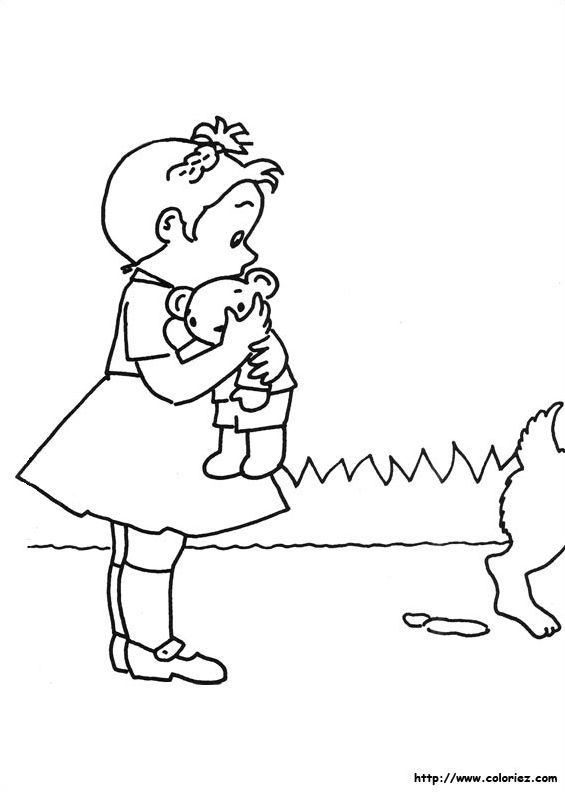 Mimi Cracra suit le chien à  la trâce