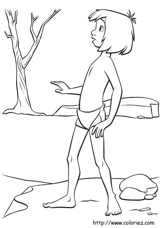 Mowgli seul dans la jungle