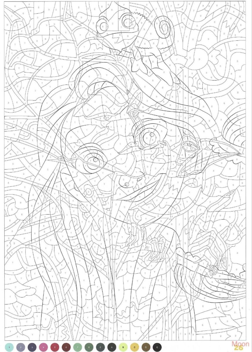 Coloriage mystère Dinsey Raiponce