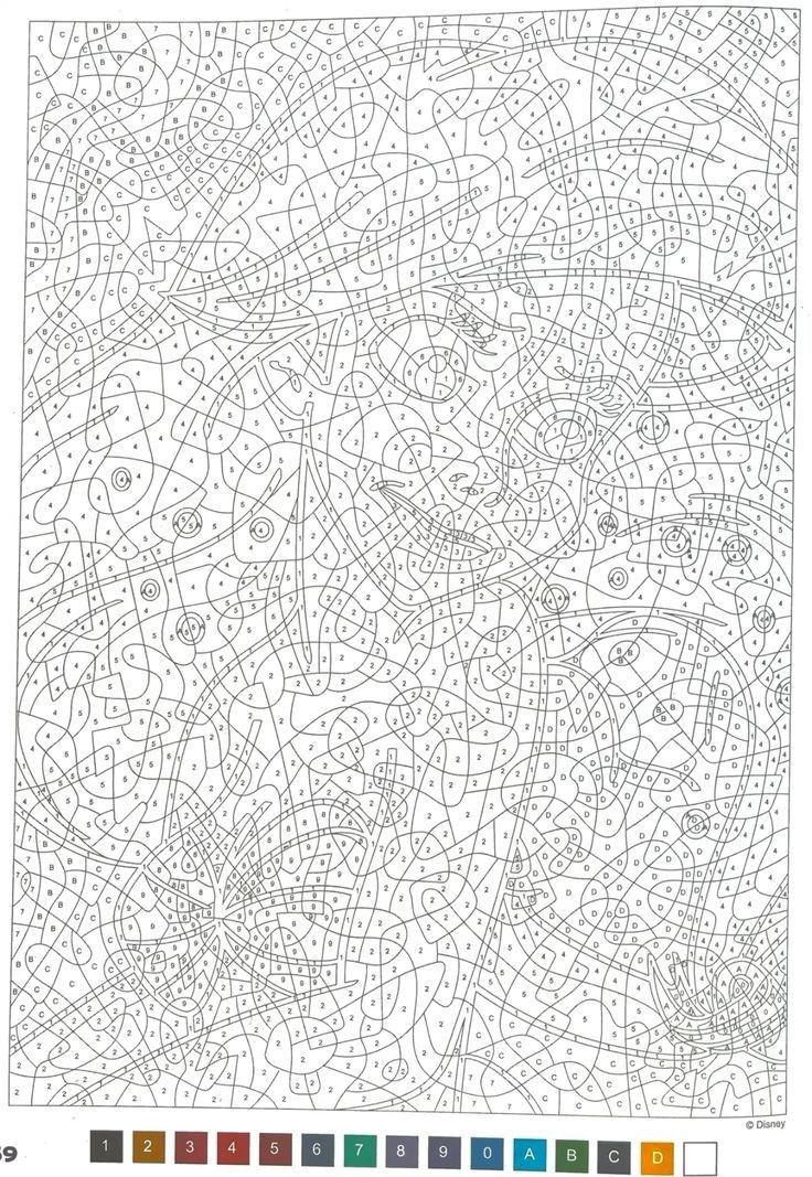 Coloriage mystère Disney La petite Sirène